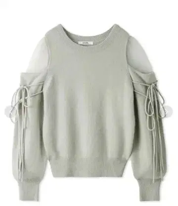 snidel 오프숄더 리본 포함 니트