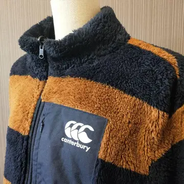 [ 새상품급 ] canterbury 플리스 자켓 브라운 블랙 복슬복슬