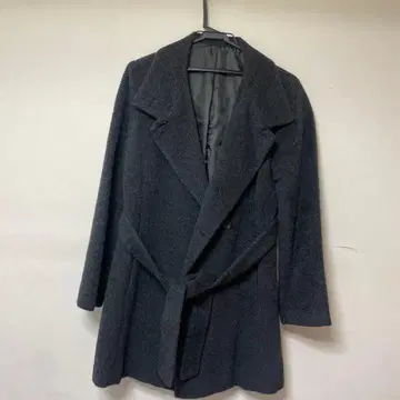 COMME CA ISM 다크 그레이 롱 코트