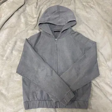 ZARA 그레이 풀 집업 후드티 L