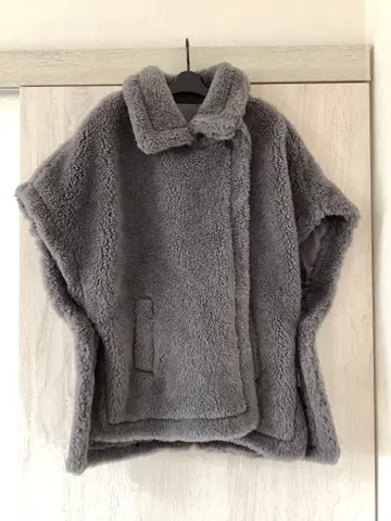 기간 한정 가격 인하 시착만 한 상품 무스탕 울 자켓 판초