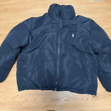 U.S. POLO ASSN. 블랙 다운 자켓 L 주말 가격
