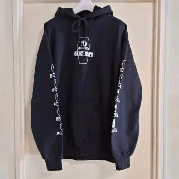 레어 캐나다제 데드 가이즈 스컬 스케이트 후드티 암 프린트 맨투맨