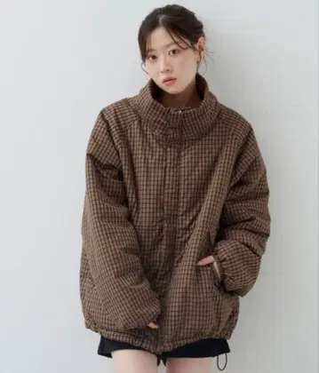 kastane 체크 충전솜 리버서블 아우터