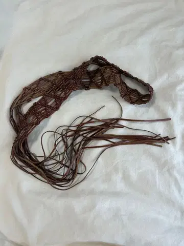 브라운 뜨개질 디자인 벨트 빈티지 로프 벨트