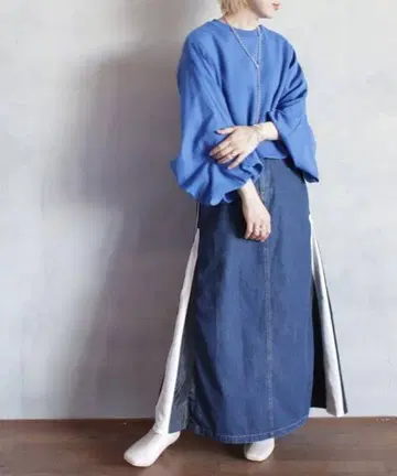 소매 셔링 뒷면 기모 풀오버