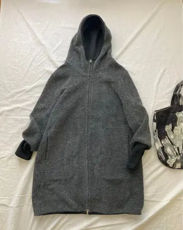 prit  울 혼방 보아 코트 1 후드티