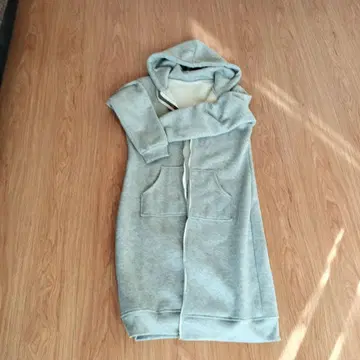 그레이 후드 부착 후드티 L 사이즈