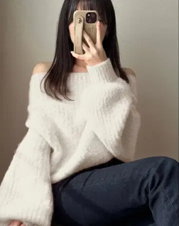 GRL [ 미사용 ] 오프숄더 샤기 니트탑 [dr664]