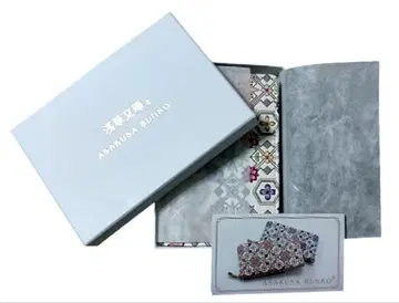 미사용 박스 있음 아사쿠사 문고 하나비시 패턴 카드 케이스