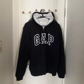 GAP 플리스 라이닝 블랙 후드티 L 사이즈