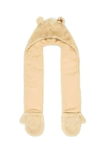 푸우 귀 달린 스카프 장갑 세트