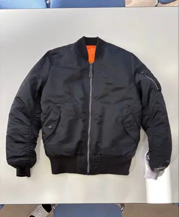 MA-1 블랙 자켓 L 블랙 오렌지 안감