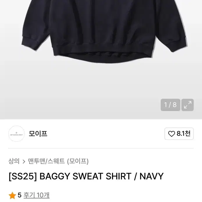 25ss Moif Functional Uniform Sweatshirt Navy [1]