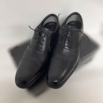 미사용급 [문스타] (26.5cm) 3E 스트레이트 팁 신발 블랙