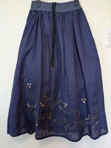 사토 섬유 롱 플레어 스커트