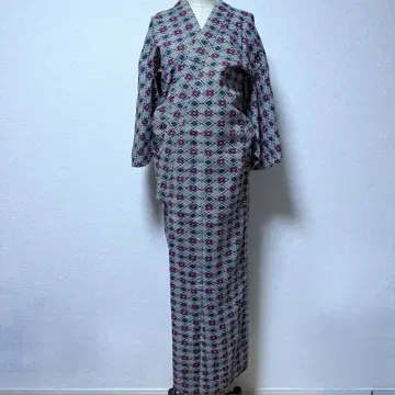 기모노 이중 기모노 깃 캐주얼 레트로 꽃무늬 올 패턴