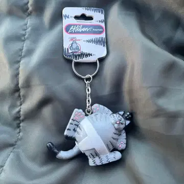 레어 90년대 Hawaii 크리밤캣 키링 [ 스모 고양이 ]