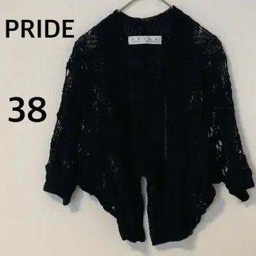 PRIDE 가디건 [M] 볼레로 겉옷 일본제 블랙