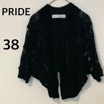 PRIDE 가디건 [M] 볼레로 겉옷 일본제 블랙