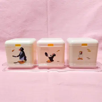 [ 미사용 새상품 ] 핑구 Pingu 미스터도넛 조미료통 보관 케이스