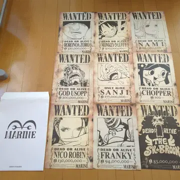원피스 수배서 포스터 세트