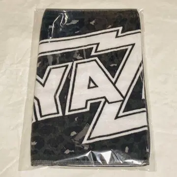 야자와 에이요시 페이스 타월 (로고 레오파드) 그레이/화이트