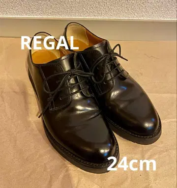 REGAL 가죽 레이스업 슈즈 24cm 블랙