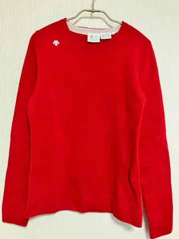 데상트 골프웨어 울 혼방 M 빨간색