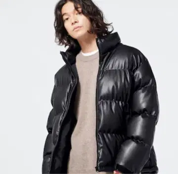 GU 히트 패디드 인조 가죽 블루종 블랙 중고 XXL 블랙