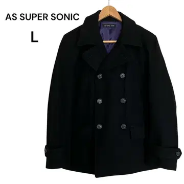 AS SUPER SONIC 피 코트 블랙 남성용 L 사이즈