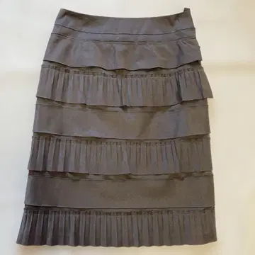 소니아 바이 소니아 리키엘 다크 브라운 프릴 타이트 스커트 36