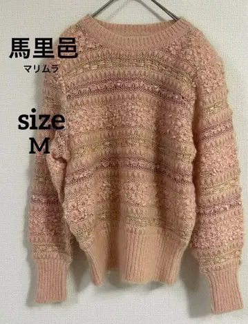 새상품급  마리무라 여성용 니트 살몬 핑크 M 사이즈