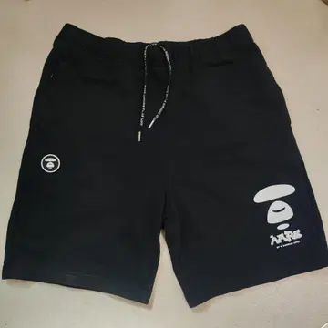 AAPE 블랙 하프 팬츠