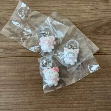 산리오 메지루시 액세서리 폭신폭신 스노우 키티 마이멜로디 쿠로미