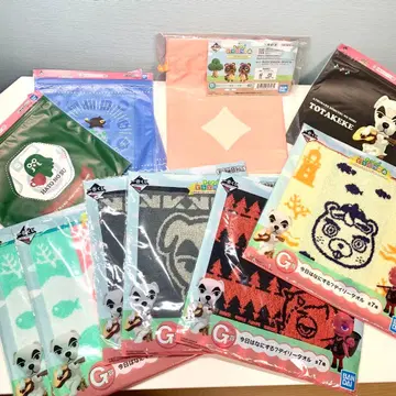 모여라 동물의 숲 타월 손수건 씰 복조리 제일복권