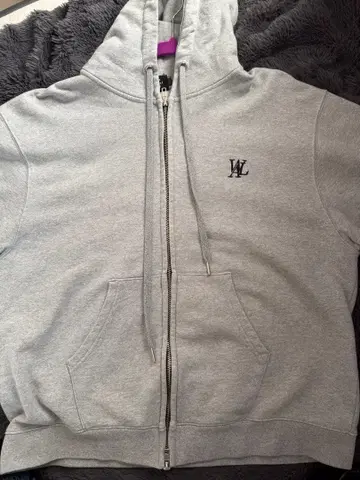 WOOALONG 우알롱 그레이 지퍼 후드티 M