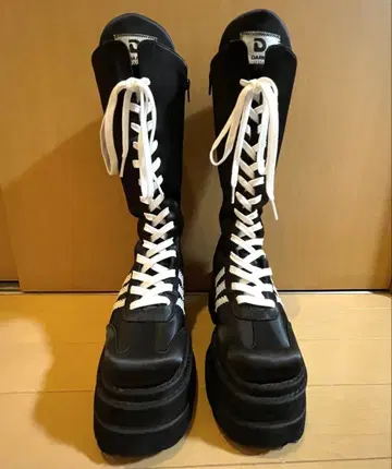Darich 레이스업 스니커즈 롱 부츠 블랙 M 사이즈