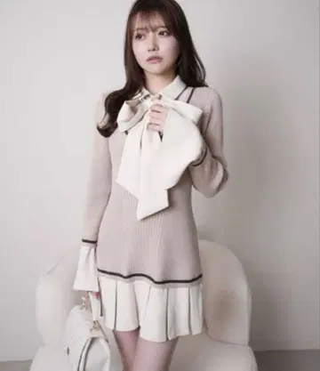 LIP SERVICE 셔츠 도킹 플리츠 원피스