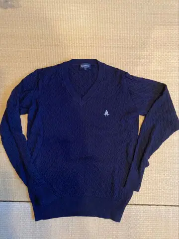 폴 스튜어트 네이비 V넥 스웨터