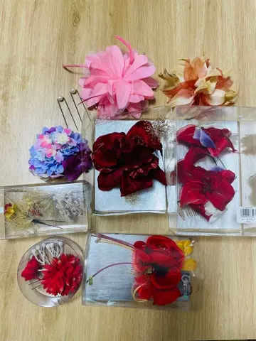 꽃 모티브 머리 장식 세트