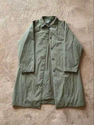 무인양품 발수 충전솜 스텐카라 코트 카키 M 사이즈