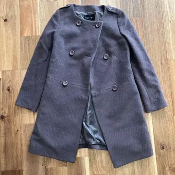 INDIVI 인디비 롱 코트 노카라 코트 38 사이즈 M