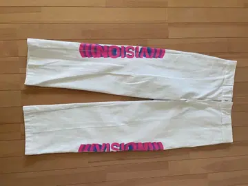 화이트 로고 워크 팬츠 32 x 32