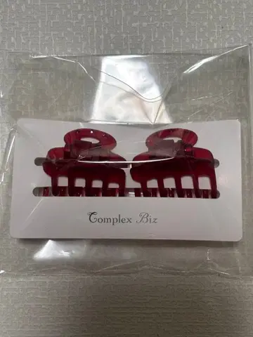 컴플렉스 비즈 헤어 클립 미니 2개 세트 새상품