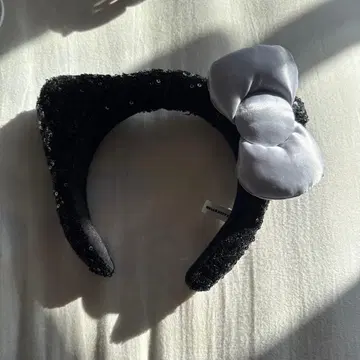 USJ 헬로키티 스팽글 머리띠 블랙