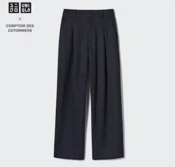 2세트 UNIQLO [코토니에] 브러쉬드 저지 턱 와이드 팬츠 S