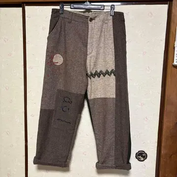 [ 빅 사이즈 ] 스누피 콜라보 패치워크 팬츠