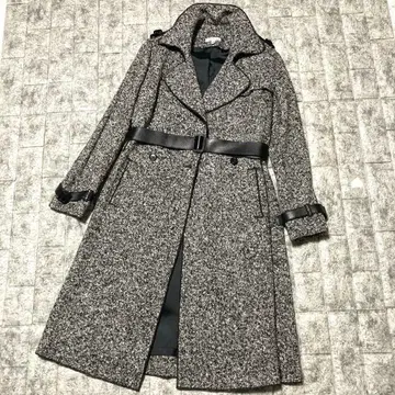 새상품급 PAULE KA 폴카 벨티드 더블 브레스트 트위드 코트