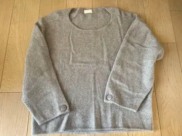 새상품급 CEPIE. 그레이 버튼 오버 사이즈 긴팔 니트 F